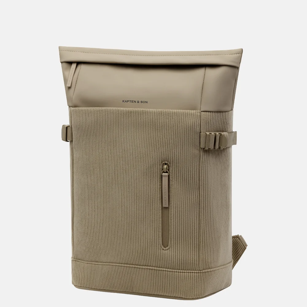 Kapten & Son Helsinki Pro Corduroy rugzak 15 inch dusty khaki